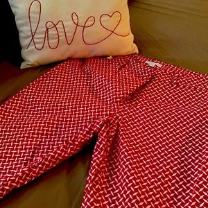 New York & Co capris red & red pattern